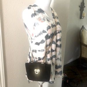 Frenchy California Vintage Suede Bag Crossbody Shoulder USA Gold Chain Brown